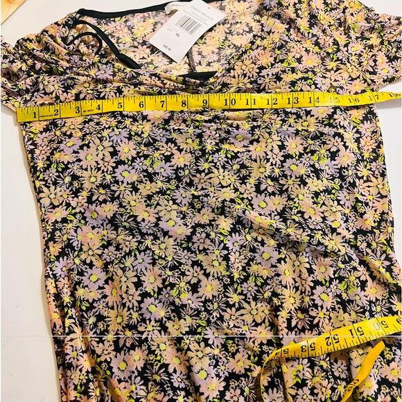 Stitch & Pine Floral Mesh Long Sleeve Dress Size XL NWT - Picture 5 of 7
